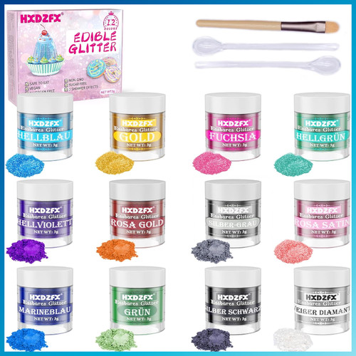 Set glitter commestibili - set, 12